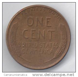 STATI UNITI 1 CENT 1951 - 1909-1958: Lincoln, Wheat Ears Reverse