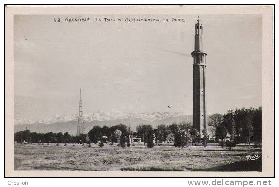 GRENOBLE 48 CARTE PHOTO LA TOUR D'ORENTATION LE PARC - Grenoble