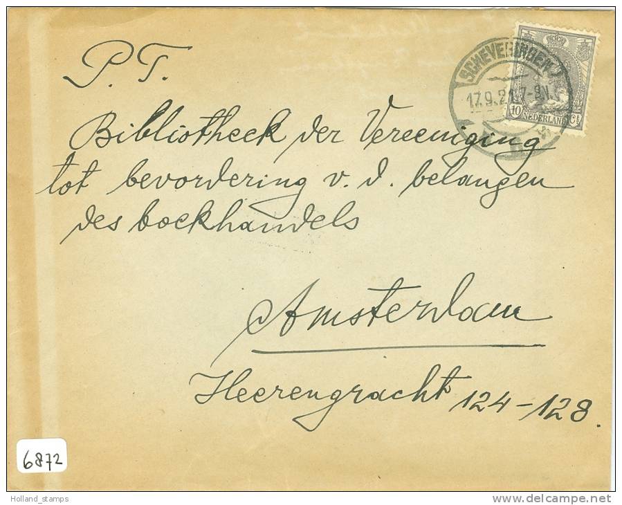 BRIEFOMSLAG Uit * 1921 *  NVPH  62 Van SCHEVENINGEN Naar AMSTERDAM (6872) - Lettres & Documents