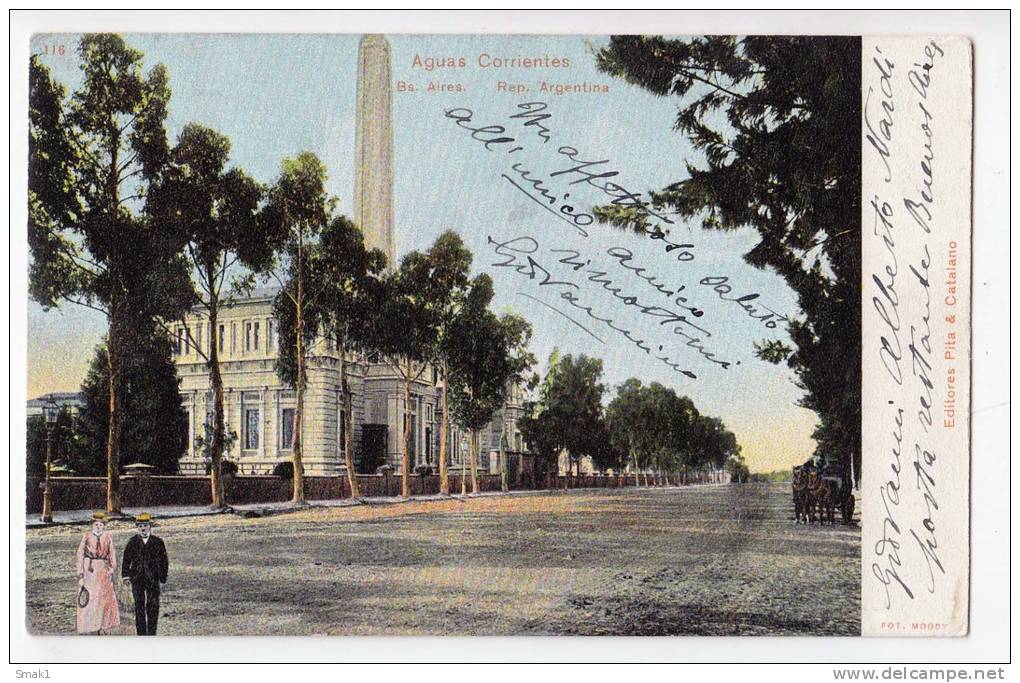 AMERICA MEXICO BUENOS AIRES WATERWORKS OLD POSTCARD 1906. - Mexico