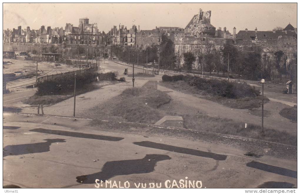 CPSM SAINT MALO VU DU CASINO APRES LES BOMBARDEMENTS DE 1945 - Saint Malo