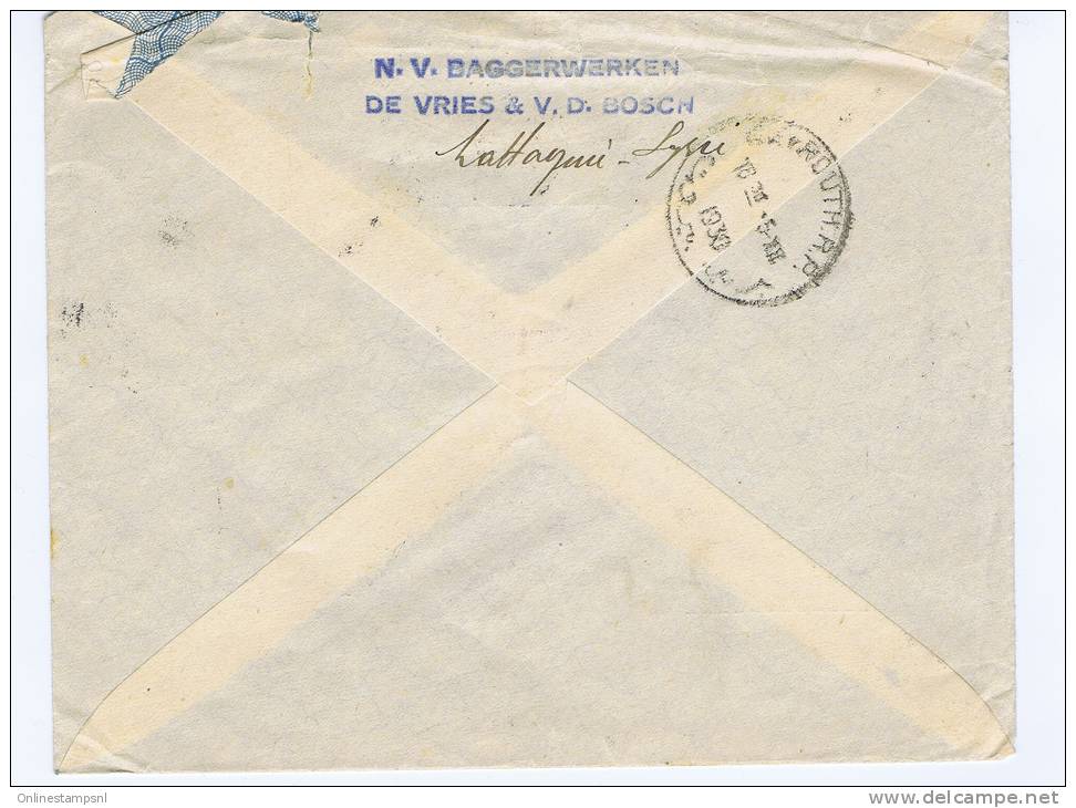 Alaouites: Registered Cover Sent From Lattaquie To Utrecht - Holland 1930 Mixed Stamps RRR - Storia Postale