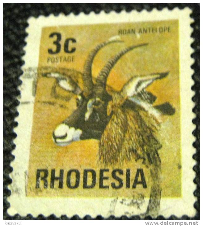 Rhodesia 1974 Roan Antelope 3c - Used - Rhodesien (1964-1980)