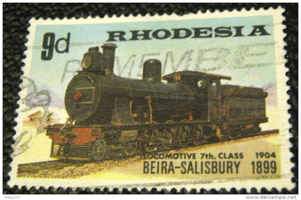 Rhodesia 1969 Locomotive 7th Class Beira-Salisbury 1899 9d - Used - Rhodesien (1964-1980)