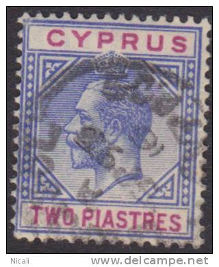 CYPRUS 1912 2pi Blue & Purple KGV SG 78 U XT148 - Chypre (...-1960)