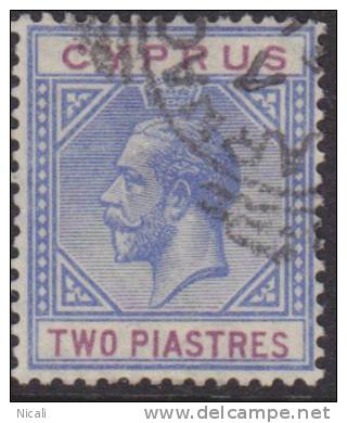 CYPRUS 1921 2pi Blue & Purple KGV SG 92 U XT153 - Chypre (...-1960)