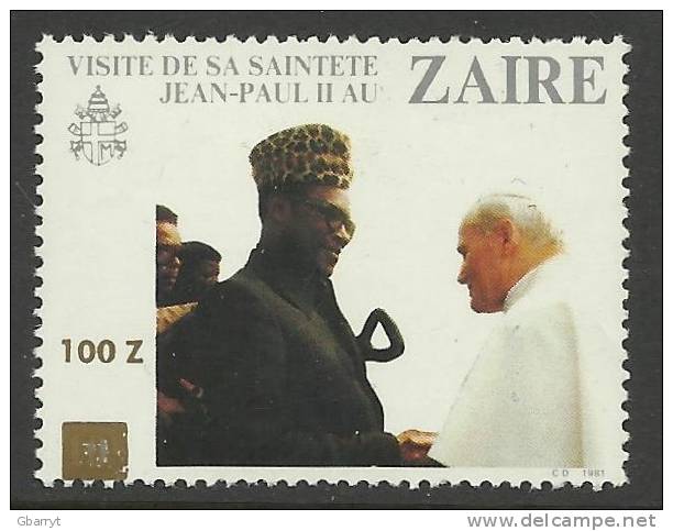 Zaire Scott # 1302 MNH VF   Pope Jean Paul II      (H89) - Nuovi