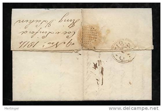 Great Britain 1814 Cover Badford To Brighton - ...-1840 Prephilately