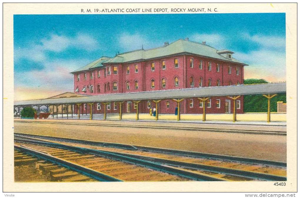 : Réf : Q-12- 0803  :  Atlantic Coast Line Depot Rocky Mount N.C. - Autres & Non Classés