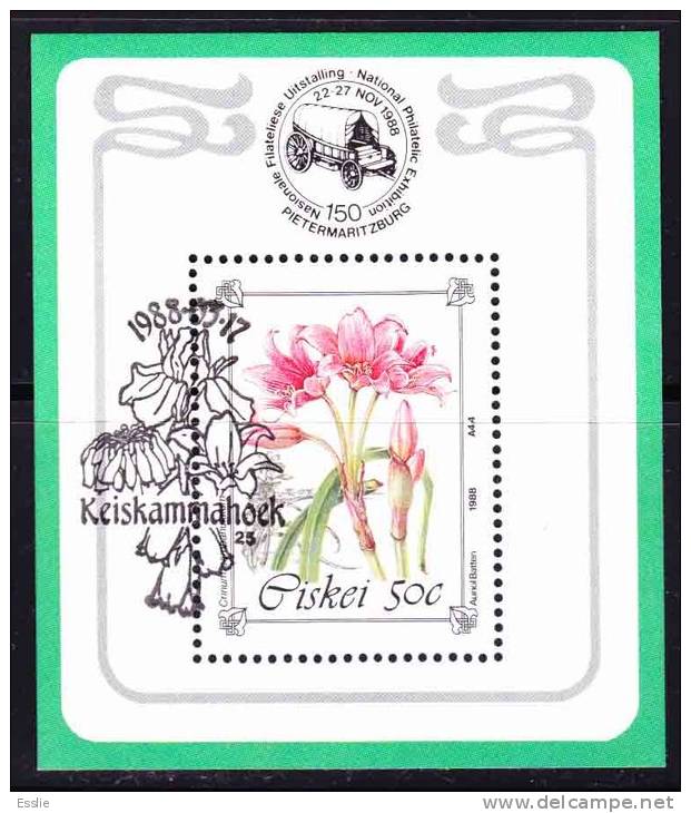 Ciskei - 1988 - Protected Flowers - Miniature Sheet CTO - Ciskei