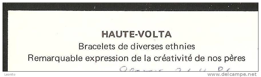 HAUTE-VOLTA Burkina Faso Obervolta Bracelets De Diverses Ethnies 1981 - Burkina Faso