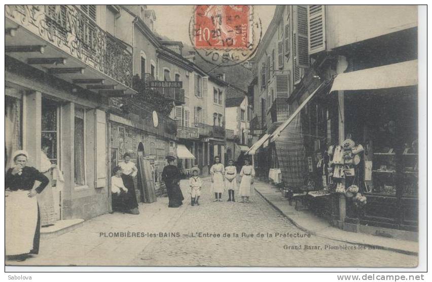 Plombieres Les Bains Rue De La Préfecture Magasins - Liffol Le Grand