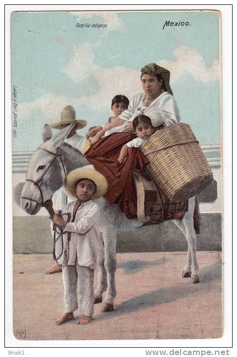 AMERICA MEXICO INDIAN FAMILY LATAPI&BERT Nr. 6975 OLD POSTCARD - Mexico