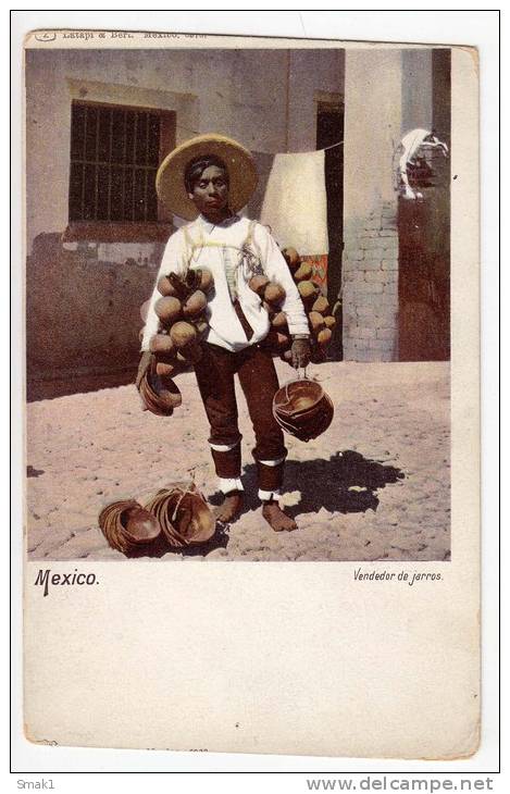 AMERICA MEXICO JUGS SALESMAN LATAPI&BERT OLD POSTCARD - Mexico