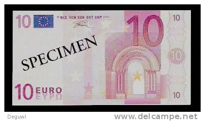 Test Note "C. P. BOURG" 10 EURO, Orig. EURO Size, RRRR, UNC, Ohne Cebit - Other & Unclassified