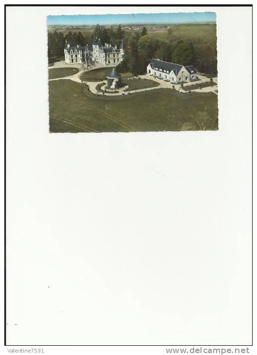 Athee Sur Cher Vue Aerienne  Chateau La Chesnaye Circule 1968 - Autres & Non Classés