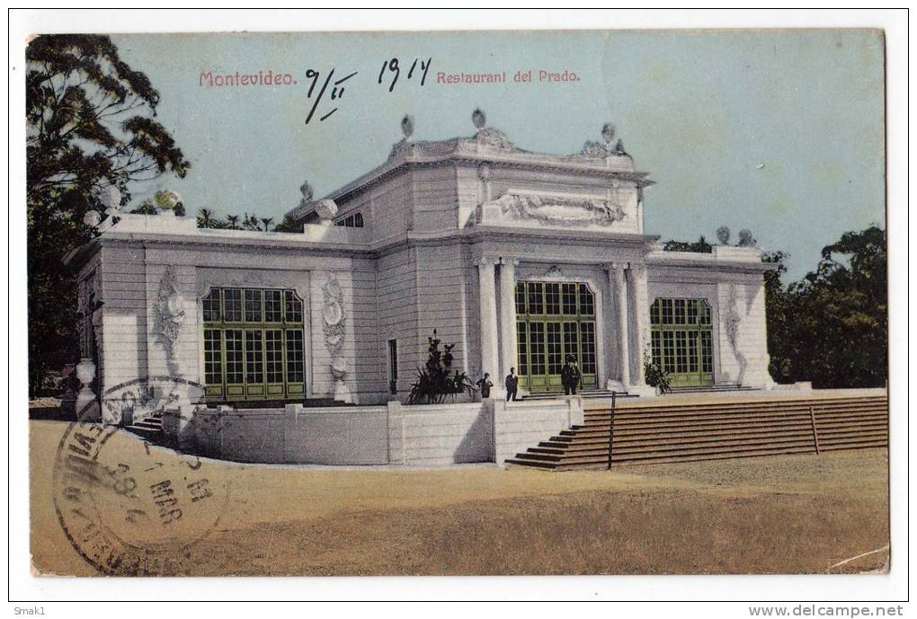 AMERICA URUGUAY MONTEVIDEO PRADO RESTAURANT OLD POSTCARD 1914. - Uruguay