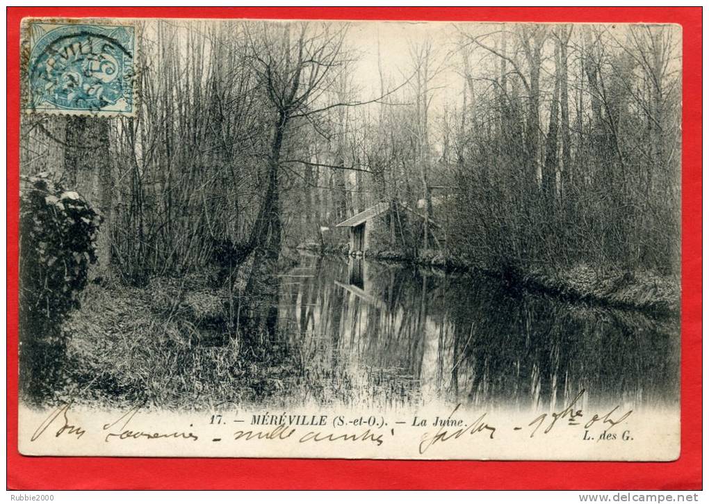 MEREVILLE 1904 LA JUINE LE LAVOIR CARTE EN BON ETAT - Mereville