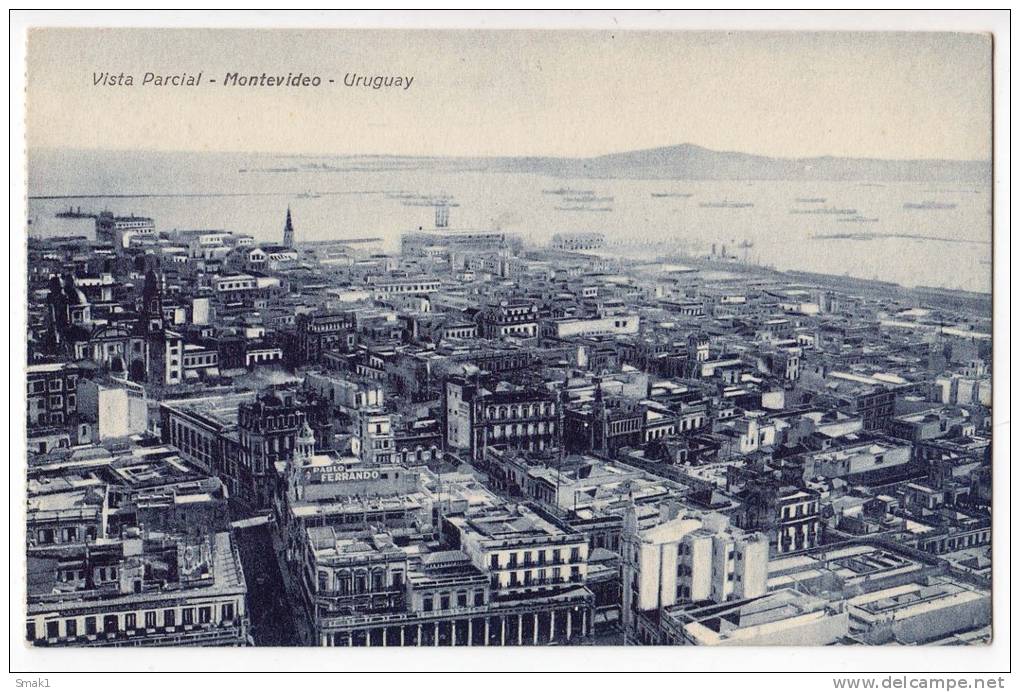 AMERICA URUGUAY MONTEVIDEO PARTIAL VIEW OLD POSTCARD - Uruguay