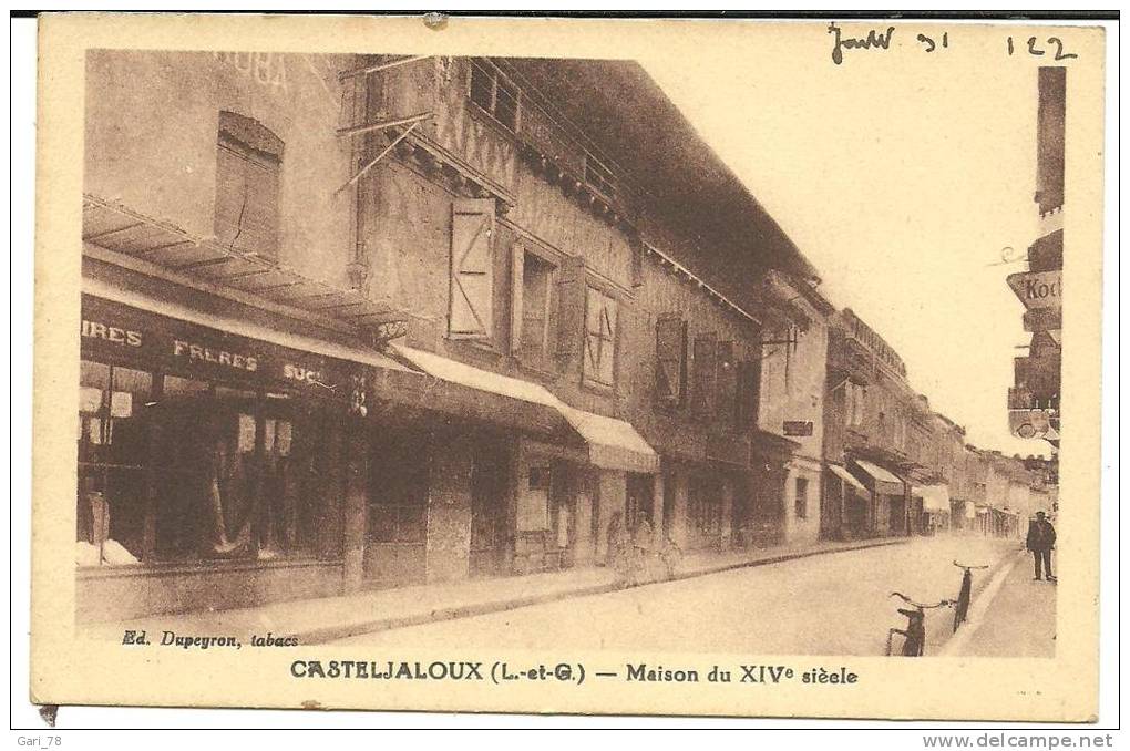 CP CASTELJALOUX Maison Du XIVe Siècle - Casteljaloux
