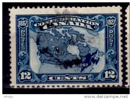 Canada 1927 12c Map Of Canada Issue #145 - Oblitérés