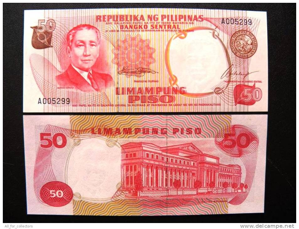 UNC Banknote From Philippines 50 Pesos #146a, Legislative Building, $12,5 - Philippinen