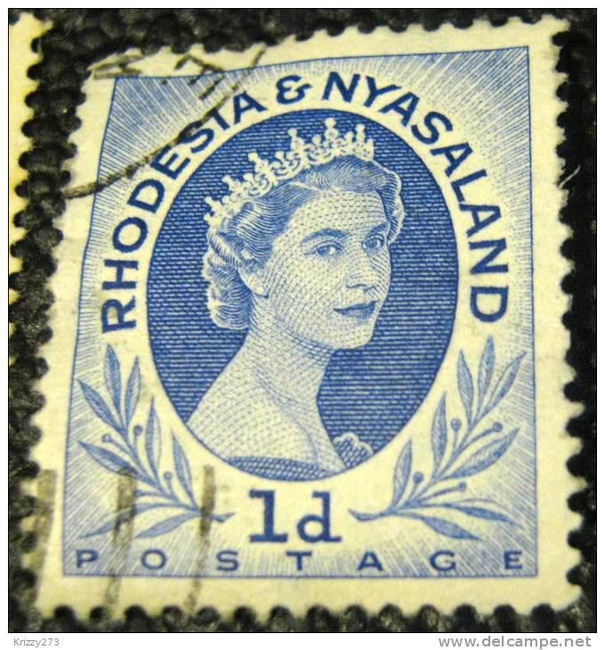 Rhodesia And Nyasaland 1954 Queen Elizabeth II 1d - Used - Rhodesië & Nyasaland (1954-1963)