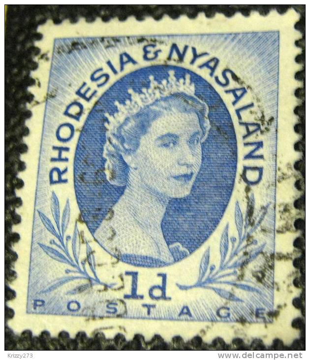 Rhodesia And Nyasaland 1954 Queen Elizabeth II 1d - Used - Rhodesia & Nyasaland (1954-1963)