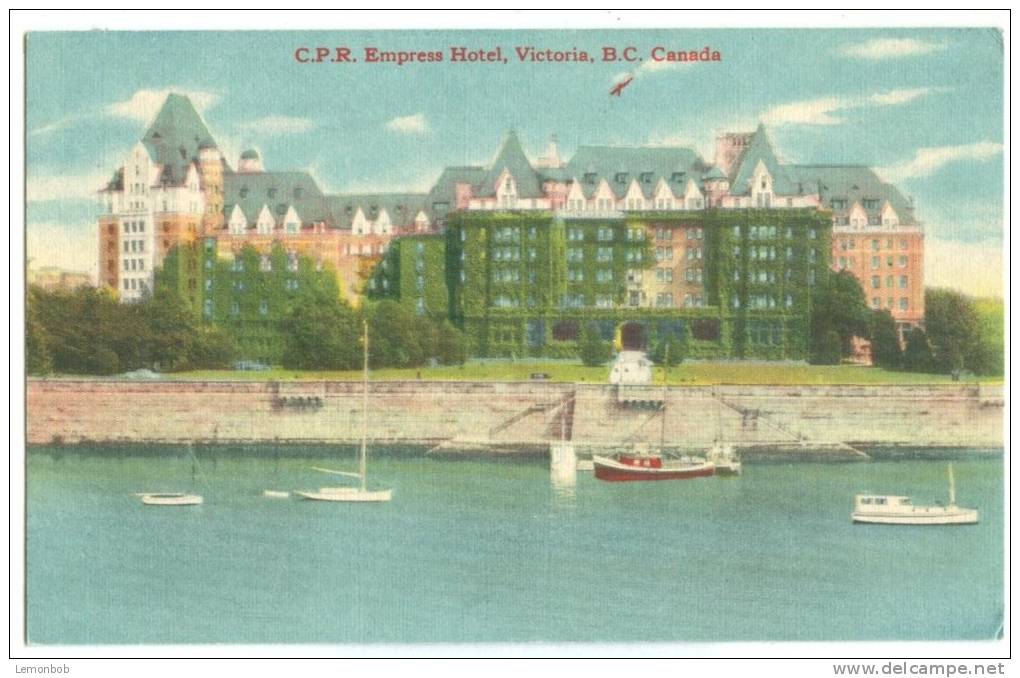 Canada, C.P.R. Empress Hotel, Victoria BC, Unused Linen Postcard [13063] - Victoria