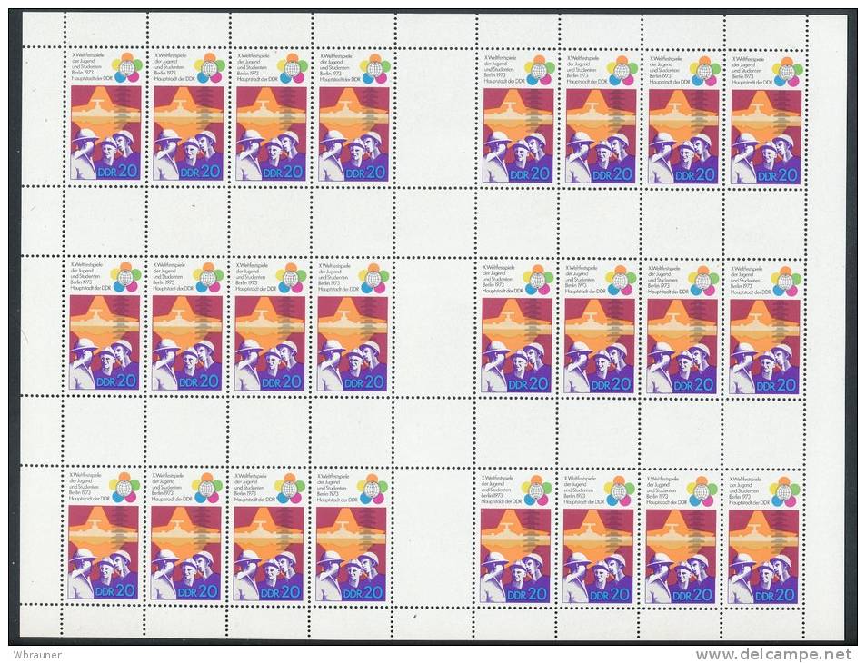 DDR Markenheftchenbogen 17 D ** Mi. 40,-. - Markenheftchen