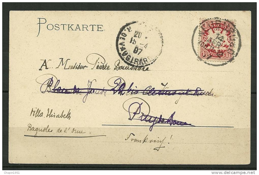 BAVIERE : N° 63 Sur Carte Postale D´AUGSBOURG - Lettres & Documents