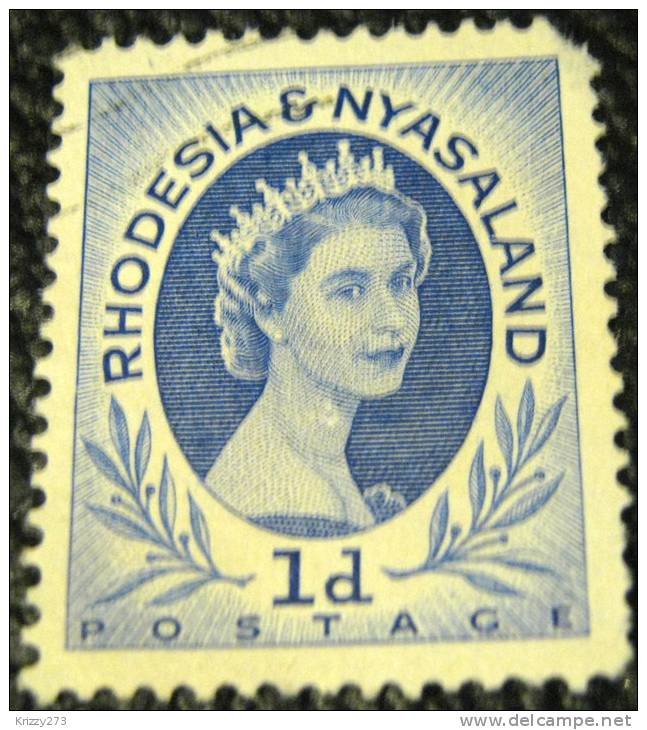 Rhodesia And Nyasaland 1954 Queen Elizabeth II 1d - Used - Rhodésie & Nyasaland (1954-1963)