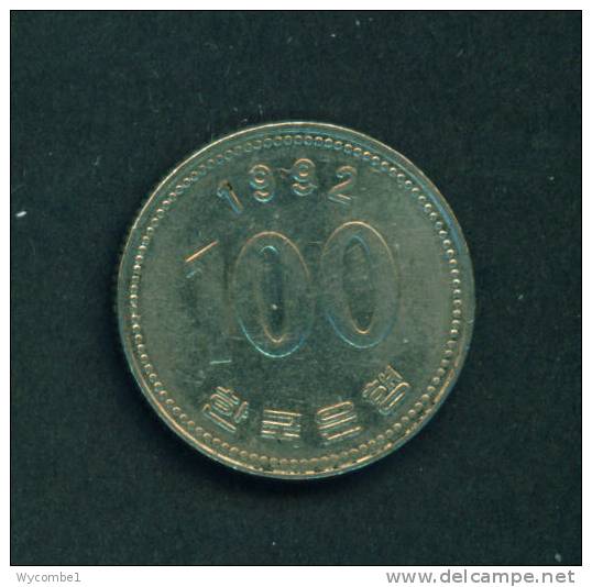 SOUTH KOREA  -  1992  100 Won  Circulated As Scan - Korea (Zuid)