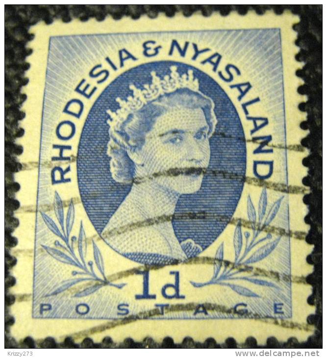 Rhodesia And Nyasaland 1954 Queen Elizabeth II 1d - Used - Rhodesië & Nyasaland (1954-1963)