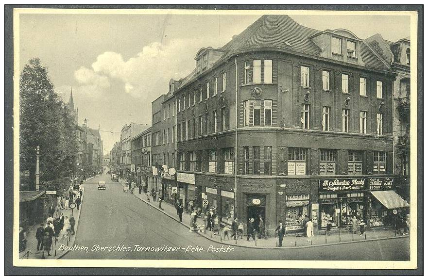 (B34) Beuthen. Oberschles-Tornowitzer-Ecke. Poststr. - Polen