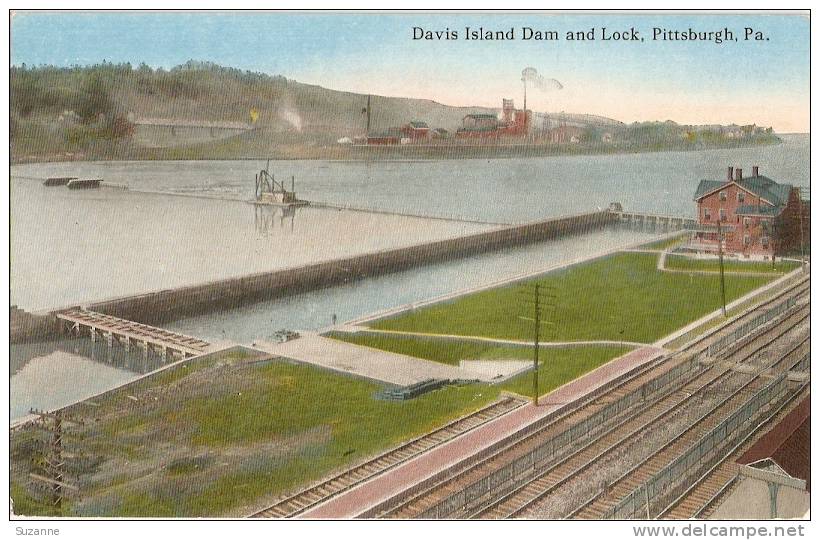 Buy It Now ! DAVIS ISLANDS DAM And LOCK - PITTSBURGH - PA - Pittsburgh