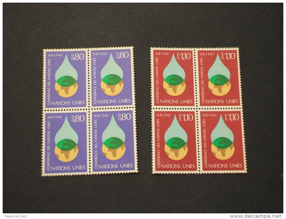 ONU-GINEVRA - 1977 ACQUA 2 Valori, In Quartine - NUOVI(++) - Unused Stamps