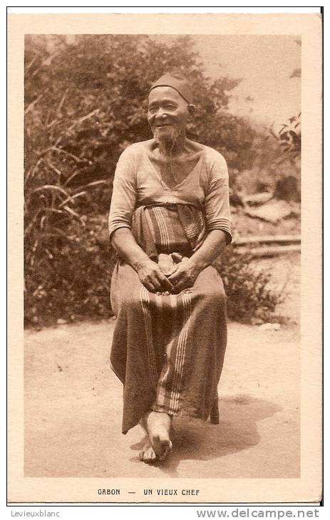 GABON/Un Vieux Chef/1931 CPD49 - Gabon
