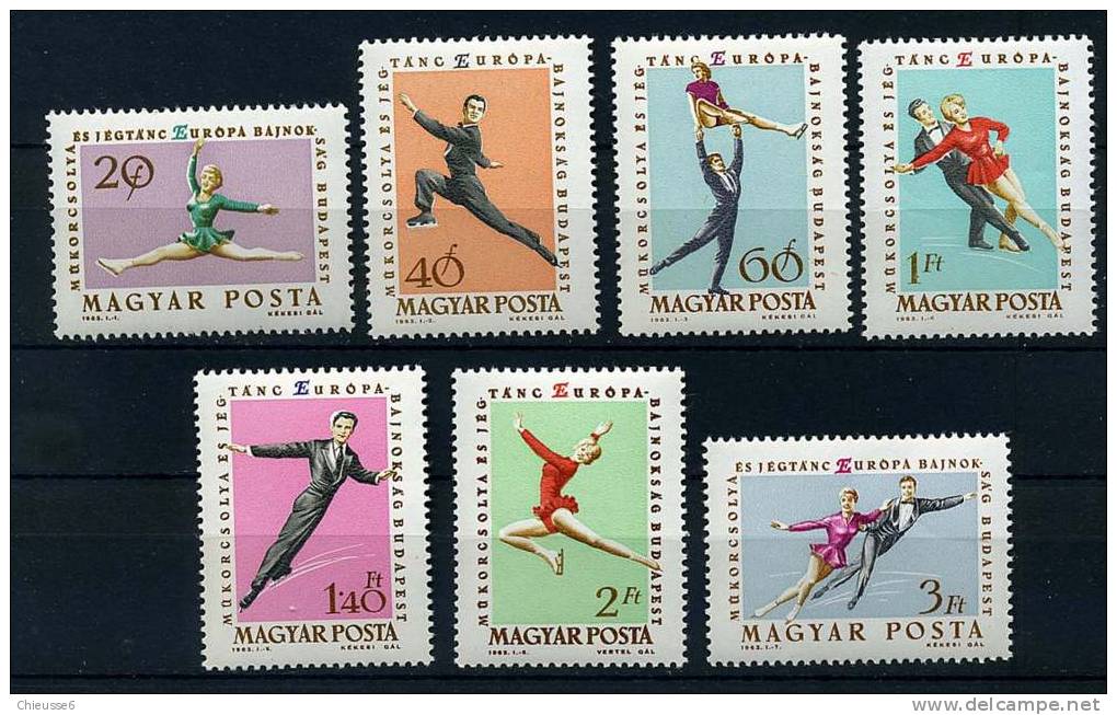 Hongrie ** N° 1539 à 1545 - Championnats D'Europe De Patinage Artistique - - Unused Stamps