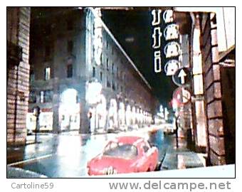 TORINO VIA ROME DI NOTTE   AUTO CAR  ALFA ROMEO GT  SPIDER VB1969  EB9694 - Trasporti