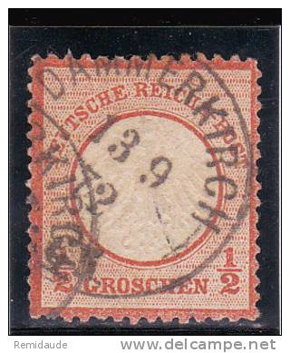 REICH - MICHEL N° 3 OBLITERE 1872 DANNEMARIE (HAUT RHIN) - COTE = 55 EUR. - Usati