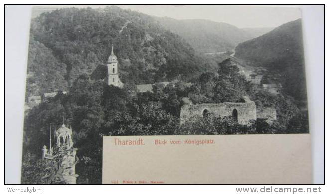 AK Tharandt (bei Dresden) Blick Vom Königsplatz Vom 1.3.1907 - Tharandt