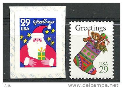 Greetings 1994. 2 T-p Neufs ** Auto-collant. Diff. Format Et Sujet - Unused Stamps