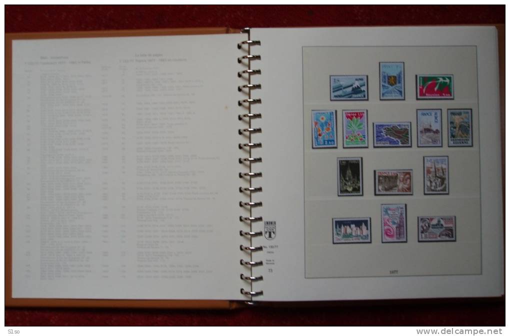 Collection FRANCE 1977- 83 ** Etui + Album LINDNER T + Pages Plastiques Feuilles Pré Imprimées Couleur Valeur +de 700 &e - Collections (en Albums)