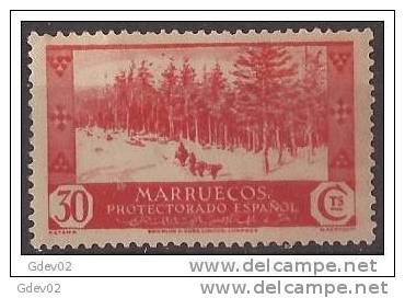 MA153CF-LA811TVAR.Maroc.Maroco.MARRUECOS ESPAÑOL VISTAS Y PAISAJES.bosque .1935/7.(Ed 153*) Con Charnela MAGNIFICO.RARO - Árboles