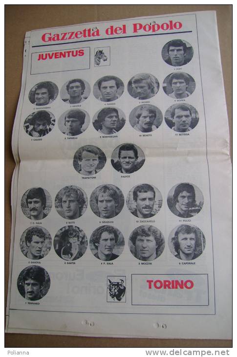 PBK/40 Spec.N.GAZZETTA Del POPOLO 1978-derby JUVENTUS - TORINO/vignetta Umoristica Di Leo Alessio Cimpellin/CALCIO - Deportes