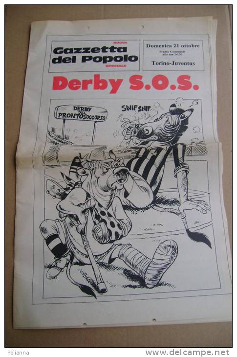 PBK/41 Spec.N.GAZZETTA Del POPOLO 1978-derby TORINO-JUVENTUS/vignetta Umoristica Di Leo Alessio Cimpellin/CALCIO - Deportes