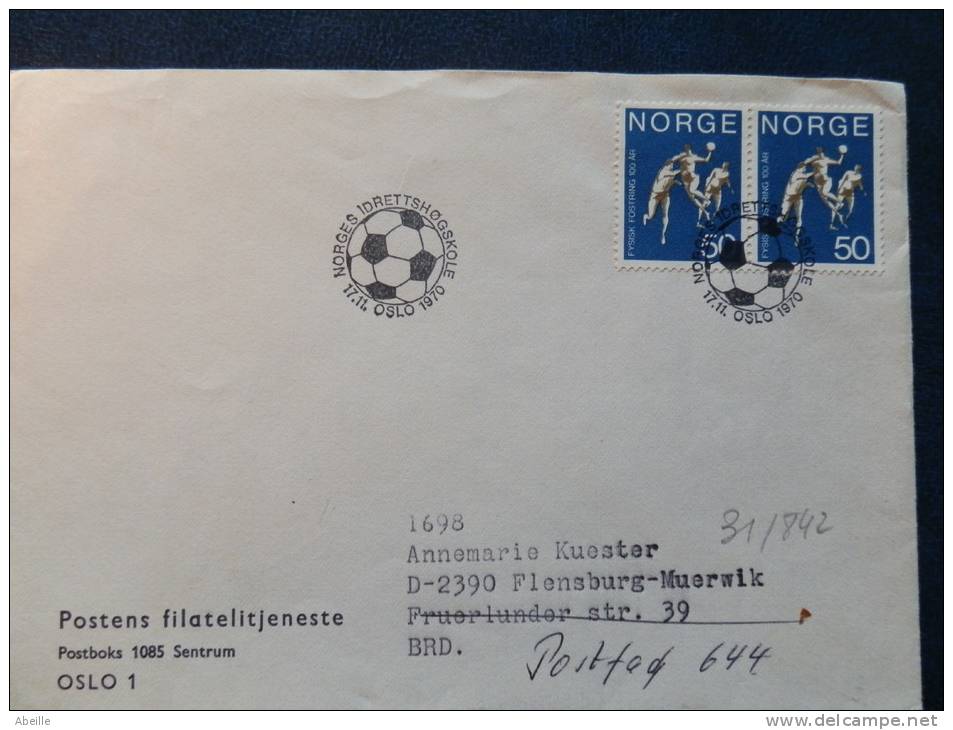 31/842  LETTRE NORGE - Hand-Ball