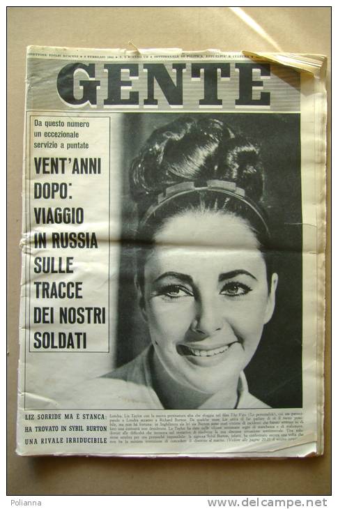 PBK/47 GENTE N.6/1963/LIZ TAYLOR/CAPUCINE/RE DI SVEZIA/DOMENICO MODUGNO/GRACE DI MONACO/DUILIO LOI/JANE FONDA - Television