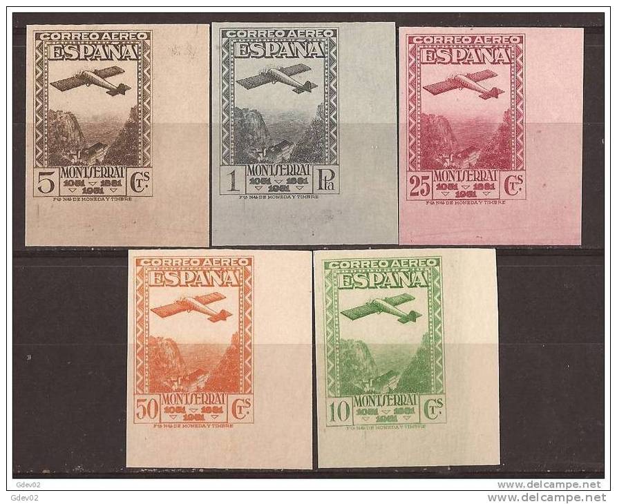 ES650-L2121TARO.Spain.Espagne.Monasterio De  MONTSERRAT AEREA .Avion. Montañas.1931.(Ed.650/4sd *)con Charnela .LUJO - Autres & Non Classés